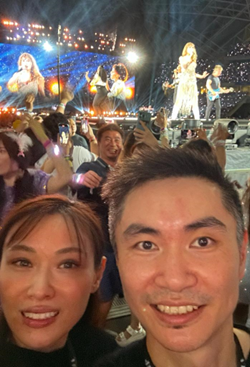 Calvin and Connie at Taylow Swift Eras Tour Singapore