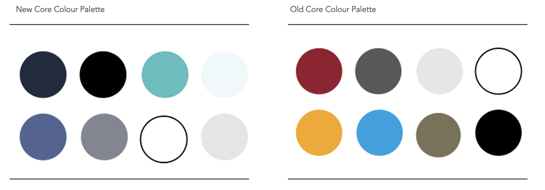 brand colour palette changes